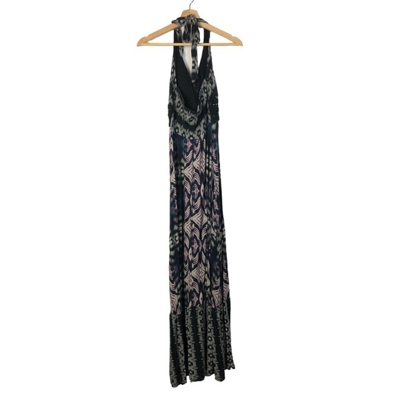 A.N.A Gray & Purple Printed Halter Maxi Dress S - Picture 2 of 4